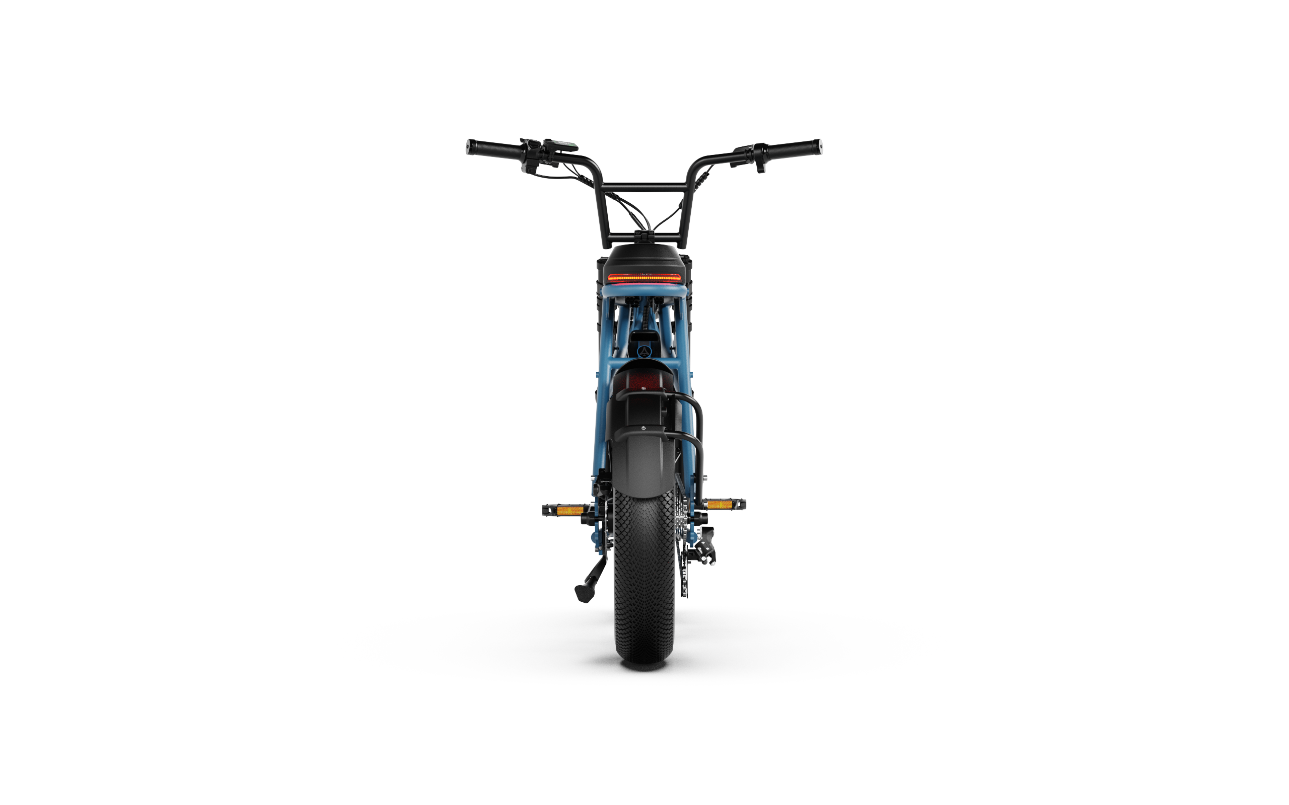 Back View of A-Spadz Cavet Air Motorcycle on a white background