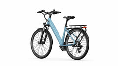 Blue A-Spadz Qreate City Air Electric Bike on a white background