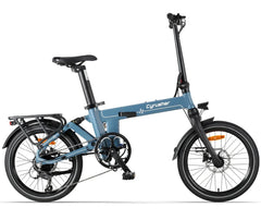 Blue - Cyrusher Sonder Folding Electric Bike branding on a white background