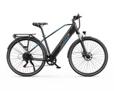 Black DUOTTS C29 Lite Electric Bike with blue accents on a white background