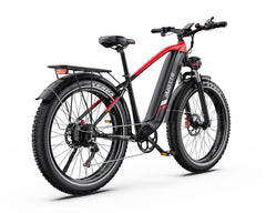 DUOTTS F26 Lite Electric Bike with black frame and red accents on a white background - Pogo Cycles, Ireland