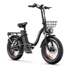 Right view of Drvetion CT20 PRO MAX Electric Bike in bike with basket on a white background