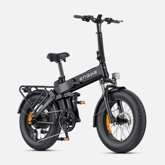 Black Engwe Engine Pro 3.0 Boost Folding Electric Bike on a white background - Pogo Cycles, Ireland