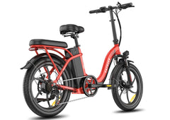 Fafrees F20 Plus Folding Electric Bike -Red on a white background