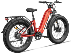 Freesky Ranger M-540 Dual-Motor Step-Thru Ebike in red - Pogo Cycles, Ireland