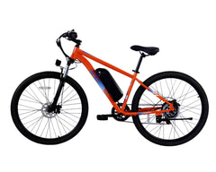 Orange PVY M29 Commuter Electric bicycle on a white background