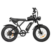 Black electric bike with 'Ridstar' branding on a white background