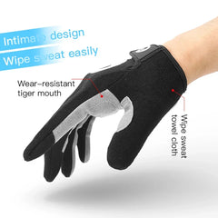 A Pair Of All-finger Gloves Breathable Shock-proof Touch-screen Bike Gloves Spring And Summer Mountain Bike Road Riding Gloves