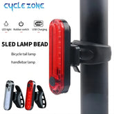 Bicycle Rear Lights USB Rechargeable Bike Tail Light Cycling Taillights Flashing 4 Modes for Night Riding Bike Light Back Lamp