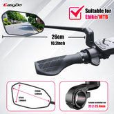 EasyDo Bike Mirror Electric Bike Handlebar Rearview Mirror with 360 Rotatable Bike Extended Mirror Arm for Road Mountain Cycling