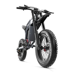 Black electric bike on a white background
