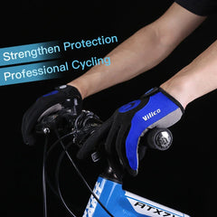 1 Pair Of All-finger Gloves Breathable Shock-proof Touch-screen Bike Gloves Spring And Summer Mountain Bike Road Riding Gloves
