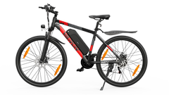 Black and red VARUN M27-1 Electric bicycle on a white background