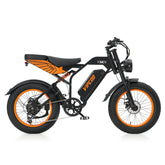 VIPCOO VM6 Electric City Bike with orange accents on a white background
