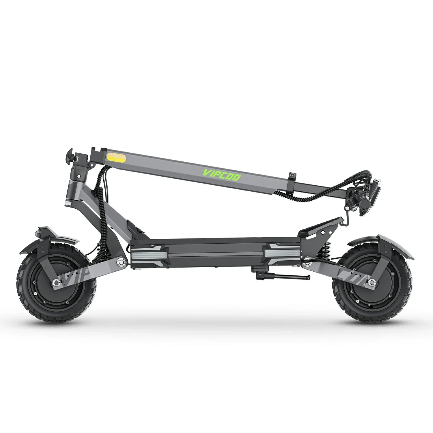 Gray VIPCOO VS6 Pro Off-Road Electric Scooter with 'VIPCOO' branding on a white background