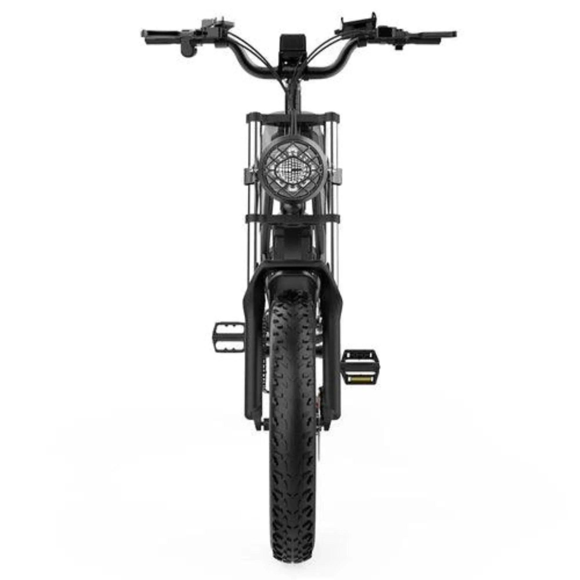 YVY C20 Electric Bike - Black on a white background