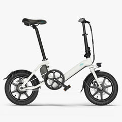 Fiido D3 Pro electric bike with mudguard and light, white frame, sold by Pogo Cycles