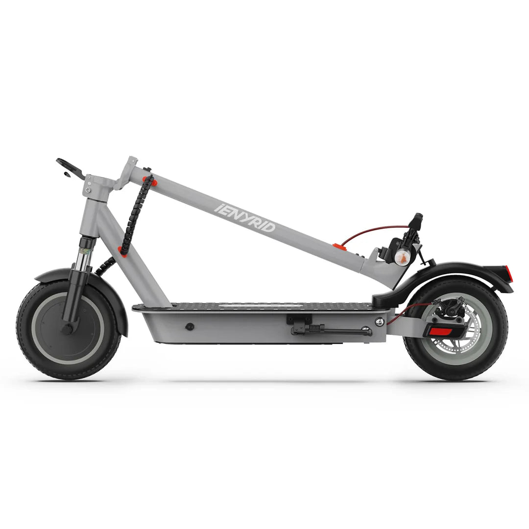 Gray iENYRID M1 Foldable Electric Scooter on a white background - Pogo Cycles, Ireland