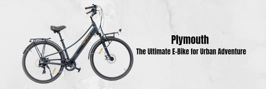 EMotorad Plymouth electric bike, matte black, side view, urban adventure design