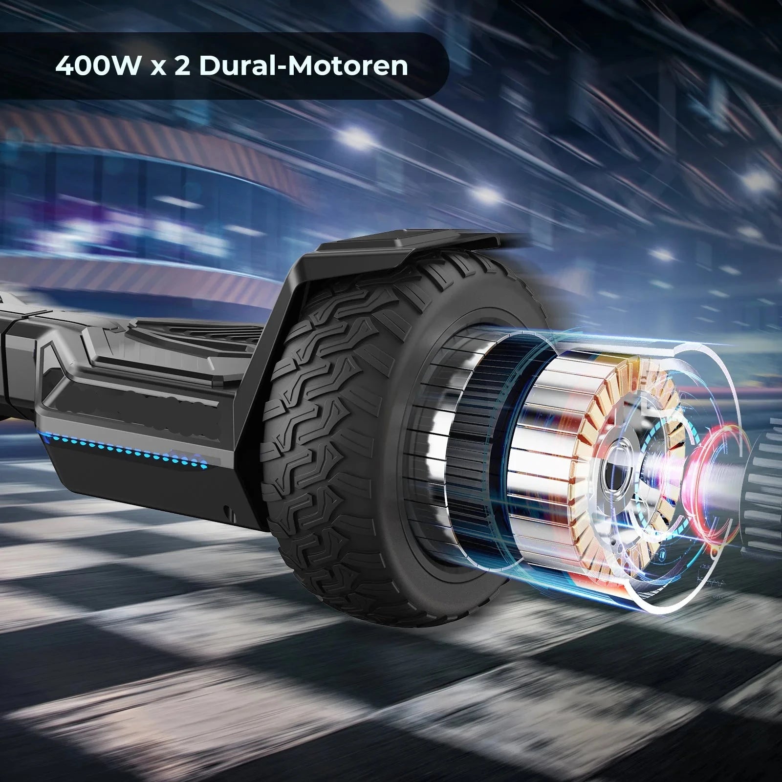 V8 Bluetooth LED Hoverboard Terrain 8.5"