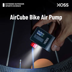 XOSS AirCube 120PSI Mini Bike Pump Portable Air Pump with Schrader Presta Valves Rechargeable Air Inflator Bike Accessories