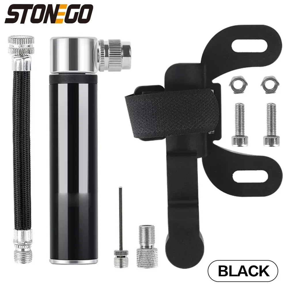 Portable Pocket Bike-Pump 120 PSI High Pressure, Mini Bike Pump Fits Presta/Schrader Valve Ultralight Bicycle Tire Pump