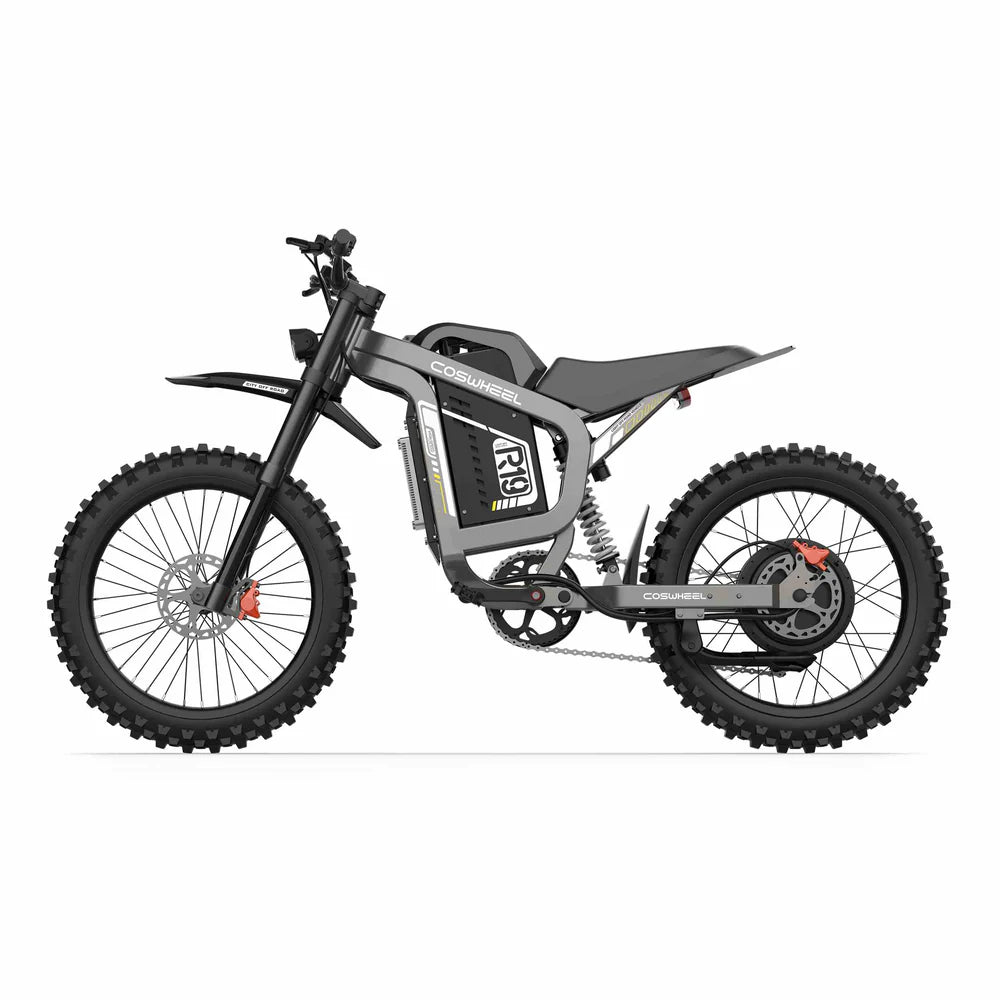 COSWHEEL R19 Electric Dirt Bike with off-road tires on a white background