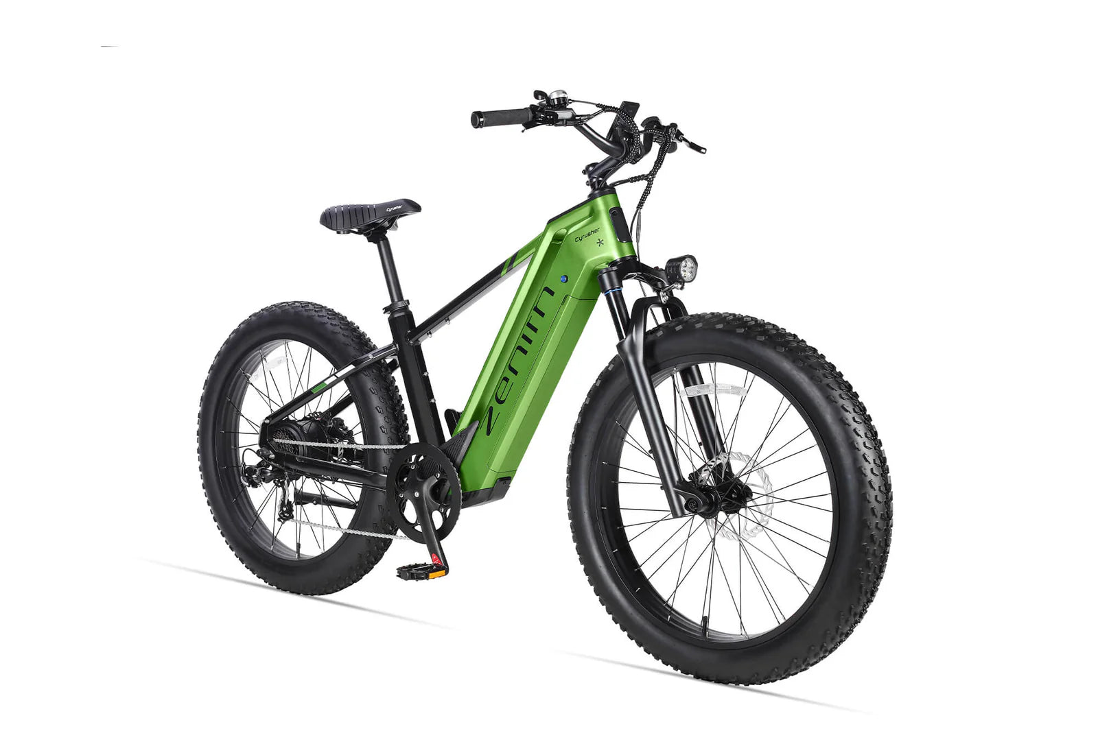 Cyrusher Zenith electric cycle - Green right view on a white background