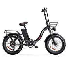 Drvetion CT20 PRO MAX Electric Bike in black with a basket on a white background