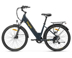 Black Eleglide T2 Electric City & Mountain Bicycle with 'Eleglide' branding on a white background