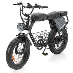Black Hidoes B9 Electric Bike with a basket on a white background