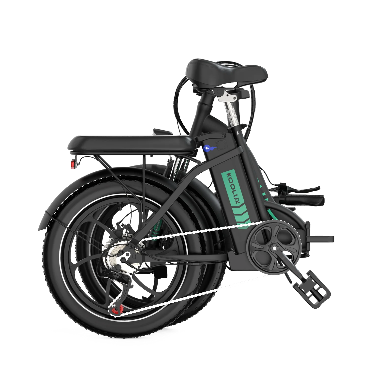 KOOLUX BK6S 3.0 Folding Electric Bike - Black with visible branding on a white background - Pogo Cycles