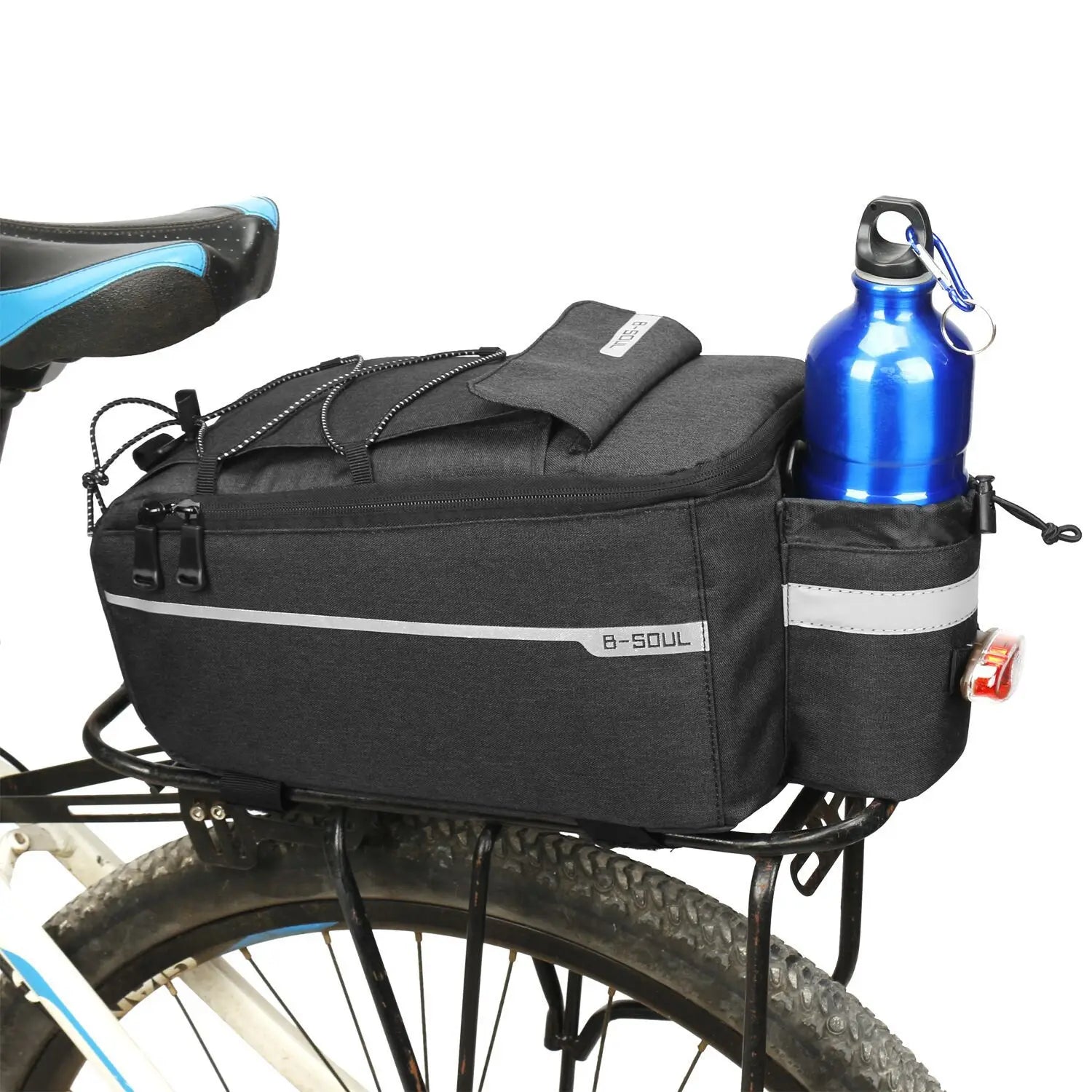 13L Bicycle Carrier Bag Bike Rear Basket Waterproof Pannier Trunk Bags Back Rack Rear Seat Bag Cycling Luggage Shoulder Handbag