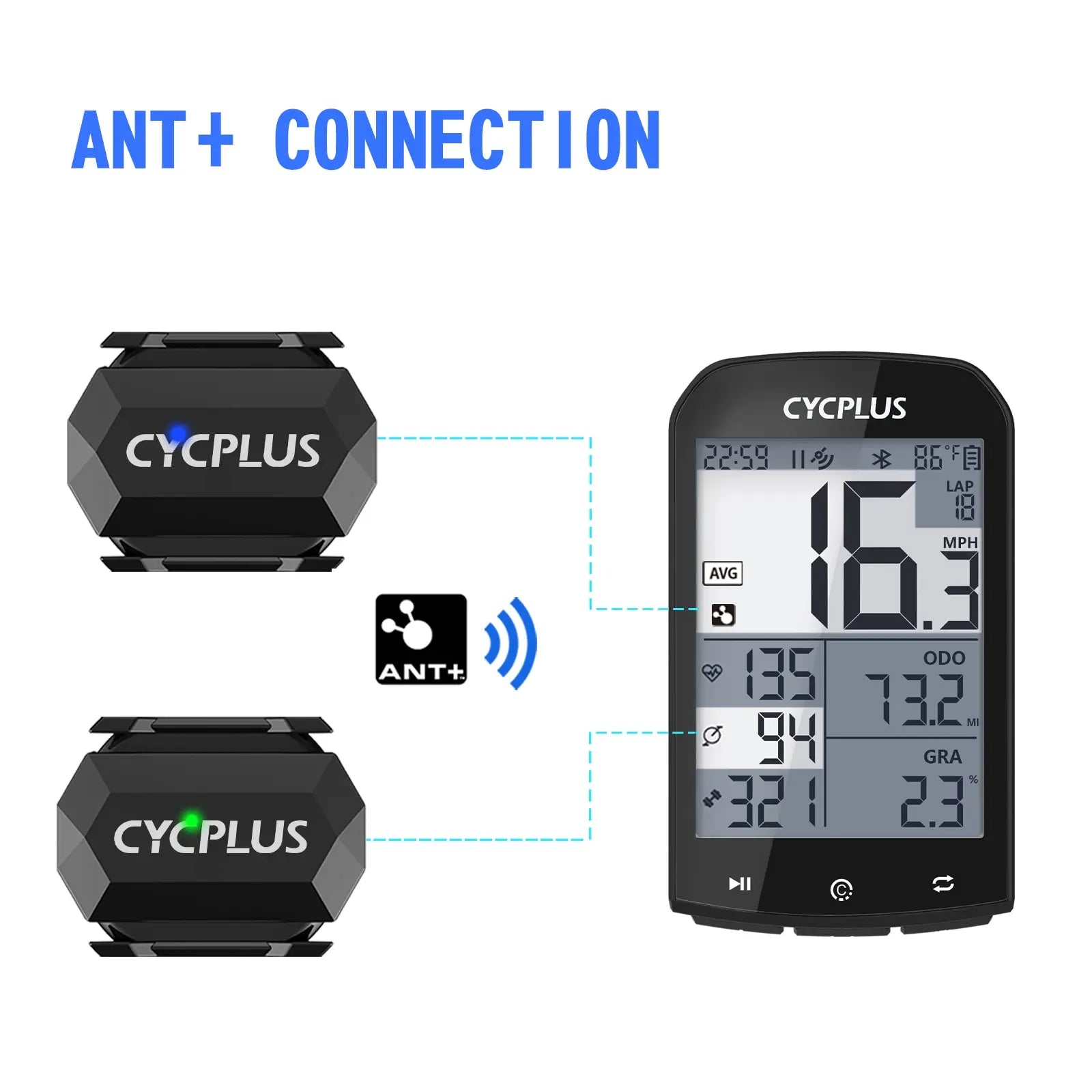 CYCPLUS Cadence Speed Dual Sensor Speedometer - Pogo Cycles