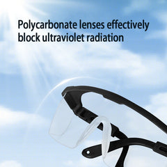 1 Pair of Splash Proof and Dust-Proof Neutral PC Lens Bicycle Goggles, Impact Resistant Welding Riding Decorative Glasses