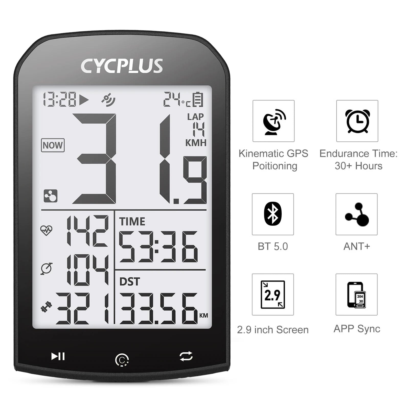 CYCPLUS M1 GPS Bicycle Computer Cycling Speedometer - Pogo Cycles