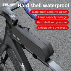 ESLNF Bike Tube Bag Mountain Road Bike Large Capacity Hard Shell Waterproof Front Handlebar Pack Bike Riding Equipment