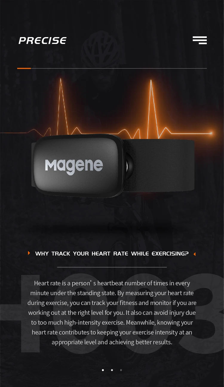 Magene H64 Heart Rate Monitor Dual Mode Sensor Mover ANT Bluetooth Chest Strap Cycling Computer Bike Wahoo Garmin Sport