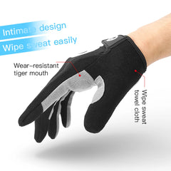 1 Pair Of All-finger Gloves Breathable Shock-proof Touch-screen Bike Gloves Spring And Summer Mountain Bike Road Riding Gloves