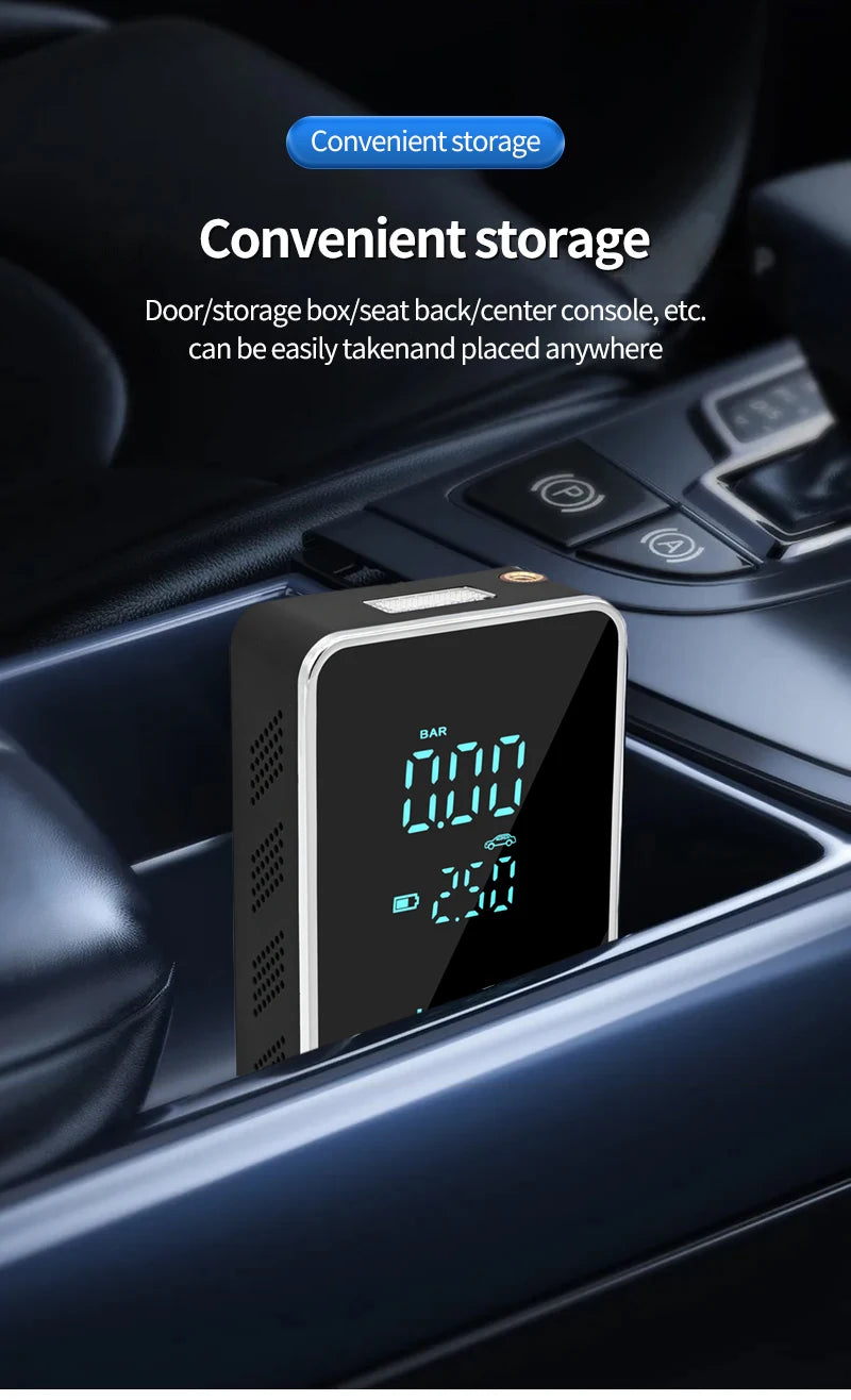 Wireless Air Pump 150psi Touch Screen Portable Electric Tire Inflator For Car Bicycle Motorcycle Mini Air Compressor Injector
