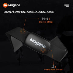 Magene H64 Heart Rate Monitor Dual Mode Sensor Mover ANT Bluetooth Chest Strap Cycling Computer Bike Wahoo Garmin Sport