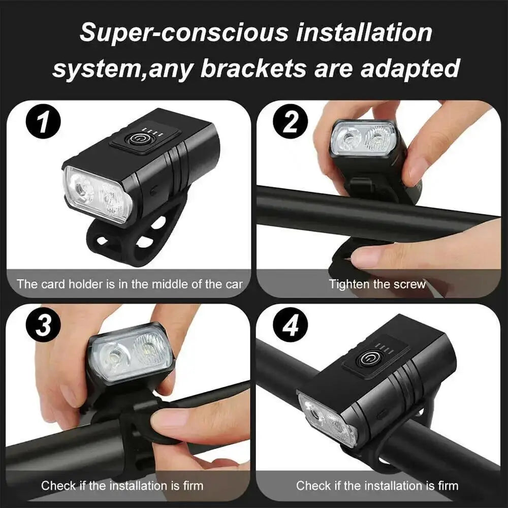 Bicycle Lights Headlights Strong Light Riding Flashlight Equipment Night Riding Road Mountain Bike Accessories Kit Taillights