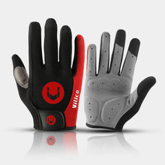 Kyncilor Outdoor Bicycle Anti slip and Sweatproof Long Finger Gloves Breathable and Shock Absorbent Sports Mountain Bike Gloves