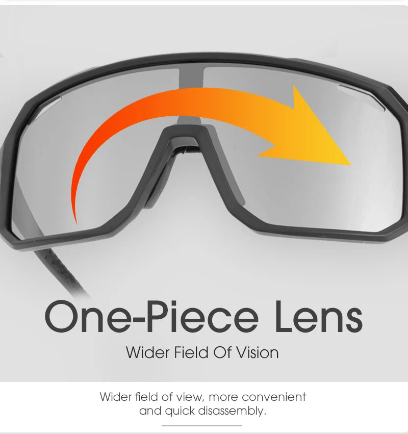 SCVCN Cycling Sunglasses Photochromic Glasses for Men Sun Mountain Bike Road Bicycle Eyewear Cycle Goggles Sports UV400 MTB