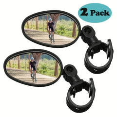 Bicycle Handlebar Rear View Mirror | 360° Rotatable Adjustable, Wide Vision Cycling Accessory for Road/Mountain Bikes