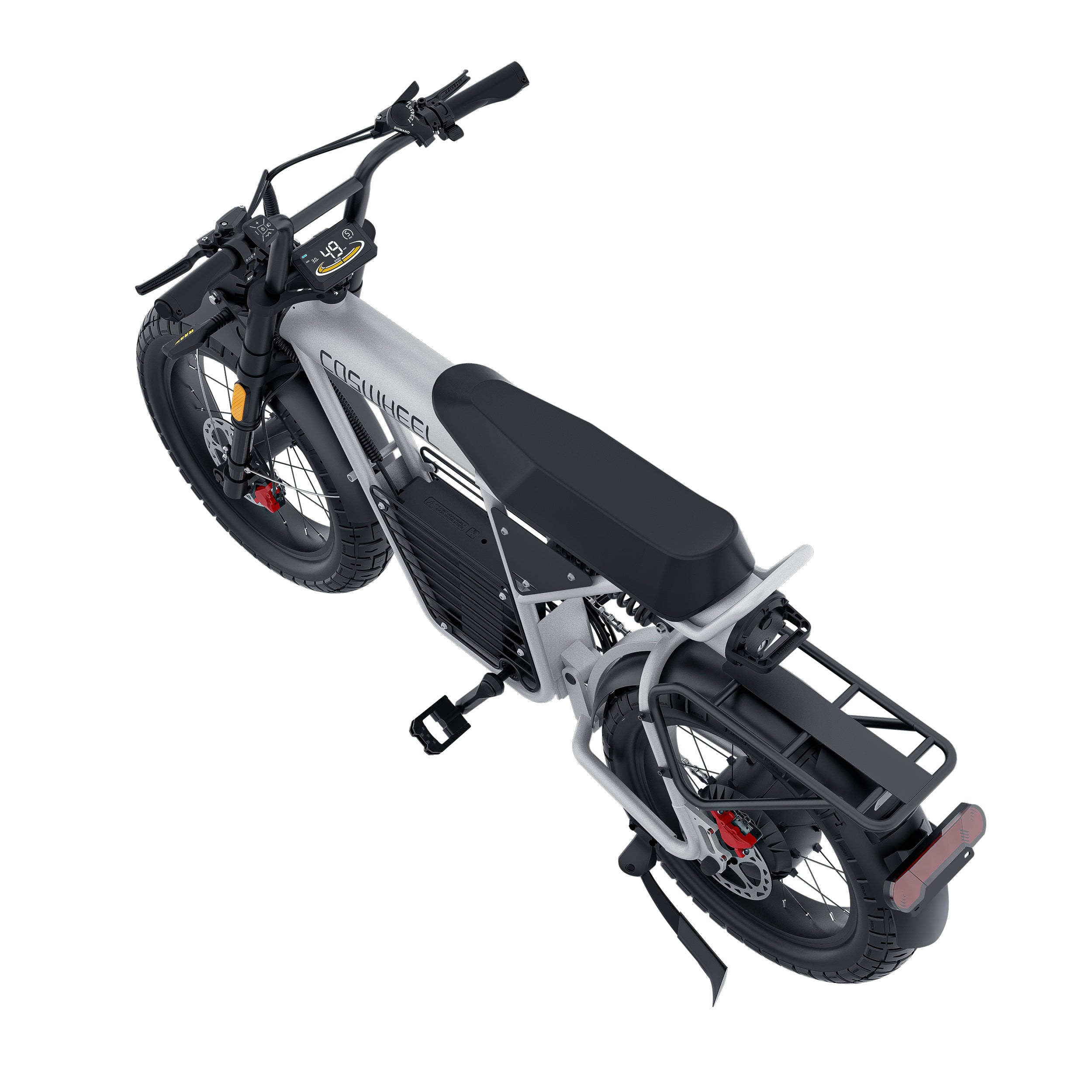 Top view of Coswheel CT20 2.0 Cargo Electric Bike on a white background