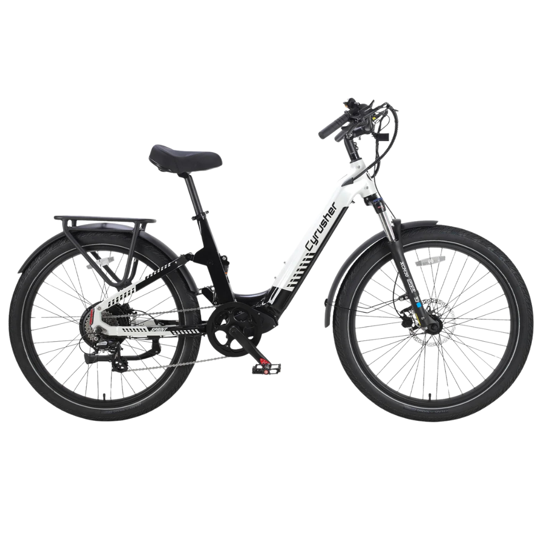Cyrusher Sprint Electric City Bike in white right side in white background
