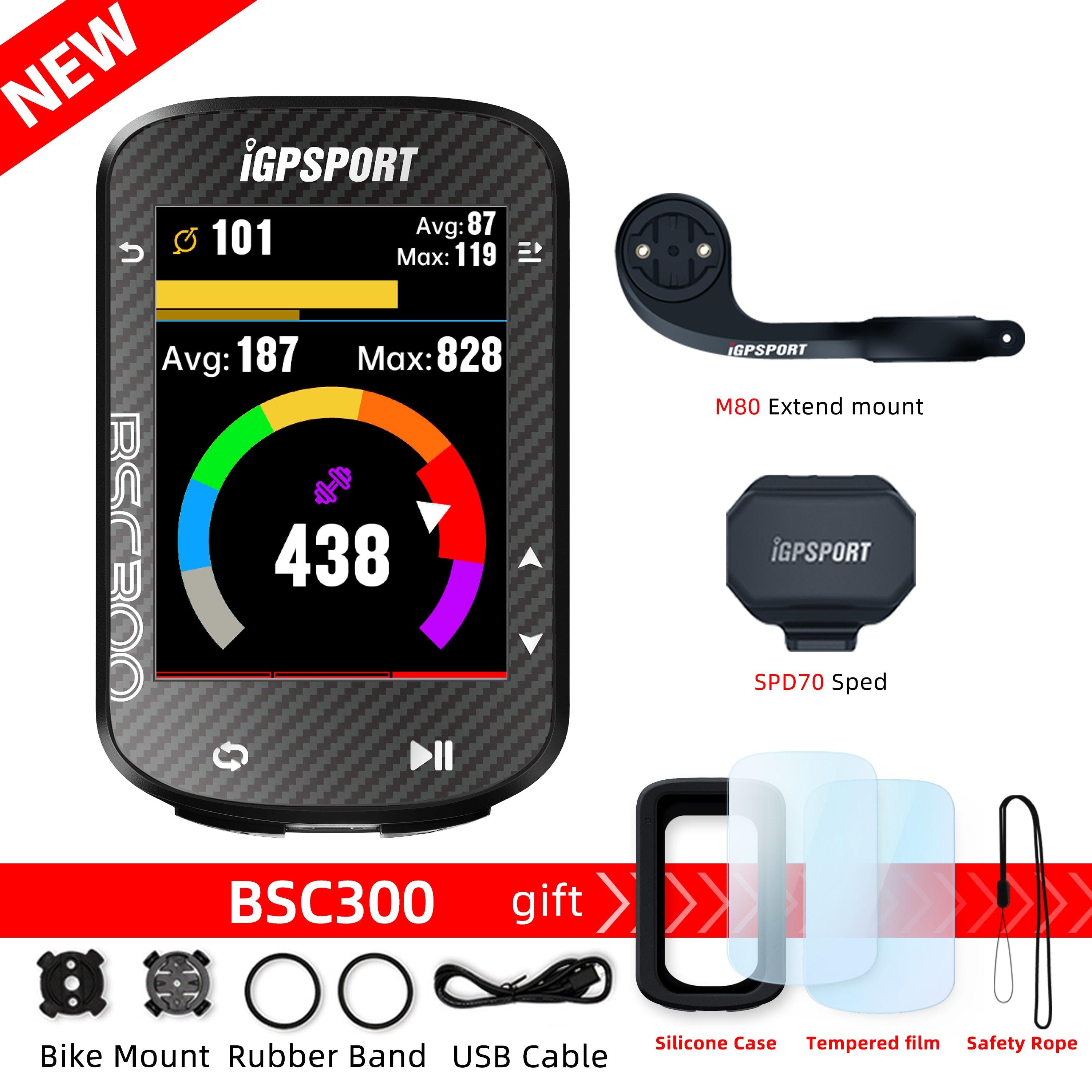 IGPSPORT BSC300 Bicycle GPS Computer Cycling Wireless Speedometer Bike GPS Streamline Version Odometer Portuguese - Pogo Cycles