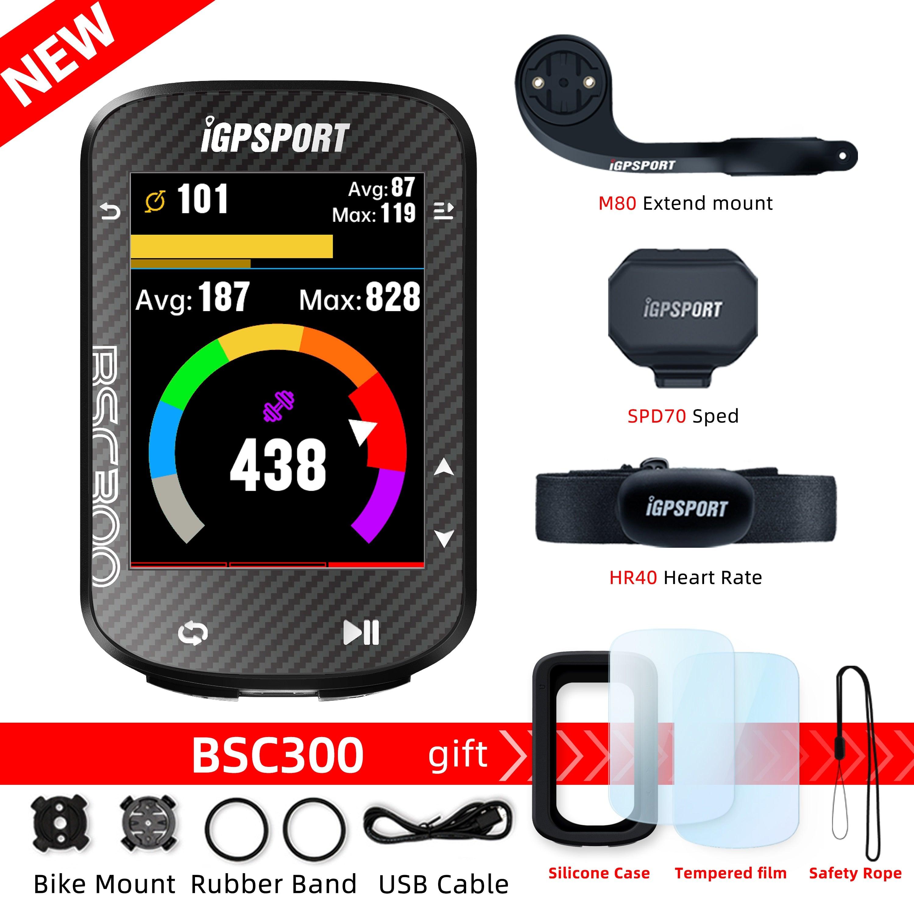 IGPSPORT BSC300 Bicycle GPS Computer Cycling Wireless Speedometer Bike GPS Streamline Version Odometer Portuguese - Pogo Cycles