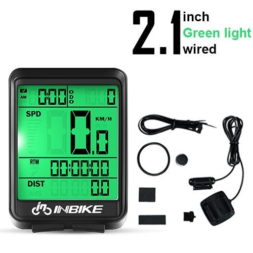 INBIKE Waterproof Bicycle Computer Wireless And Wired MTB Bike Cycling Odometer Stopwatch Speedometer Watch LED Digital Rate - Pogo Cycles